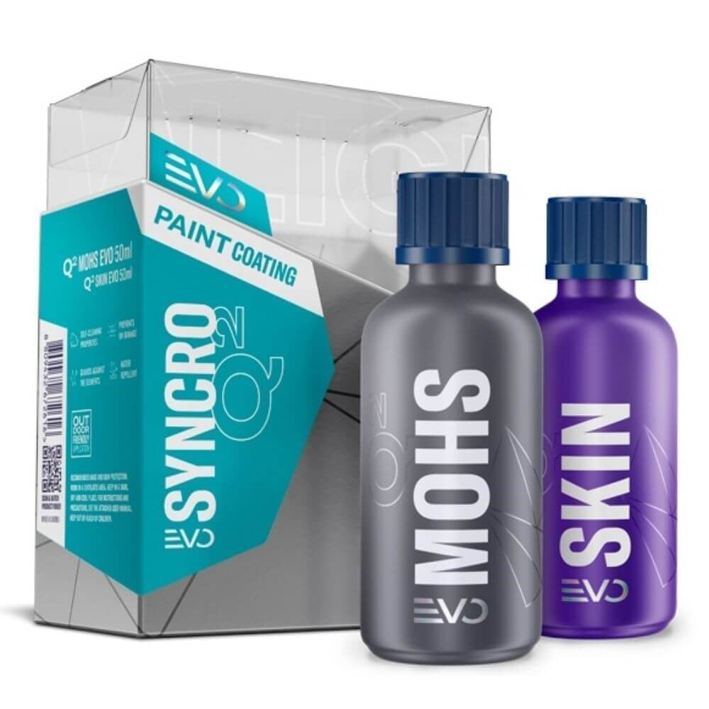 GYEON Q² Syncro EVO Light Box Çift Katman Seramik Kaplama - 50 ml + 50 ml - 9H Oto Boya Koruma