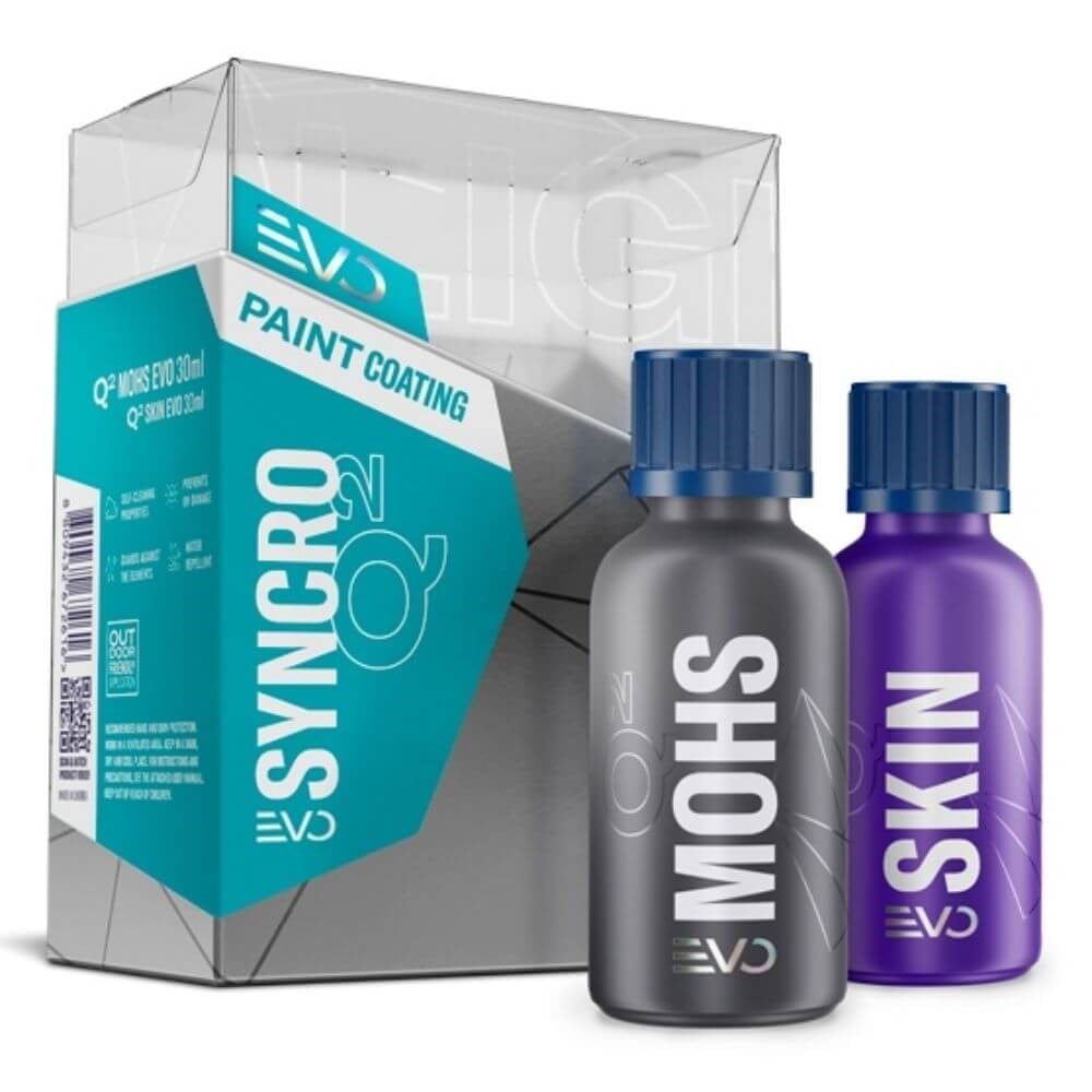 GYEON Q² Syncro EVO Light Box Çift Katman Seramik Kaplama - 30 ml + 30 ml - 9H Oto Boya Koruma